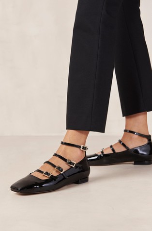 ALOHAS Luke Onix Patent Leather Ballet Flats Black 2