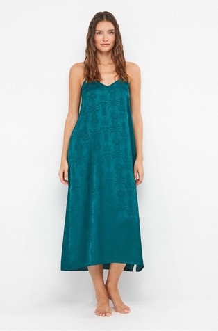 Nightgown in satin jacquard