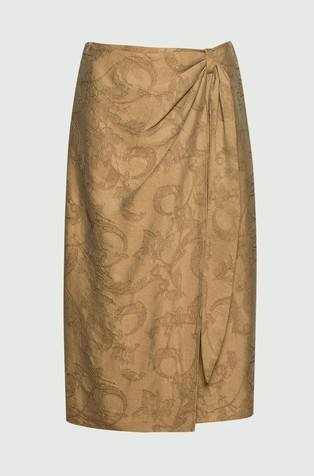 Wrap skirt in viscose-blend