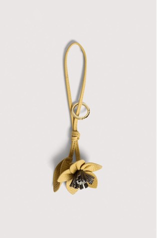 Leather Flower Key Ring