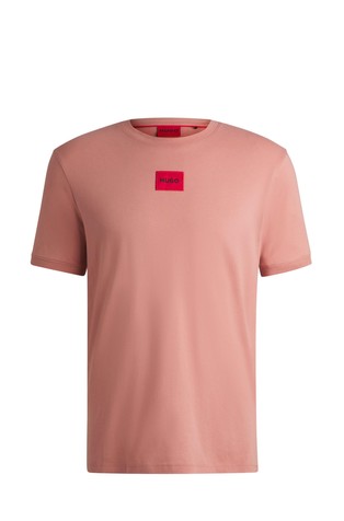 Regular-fit majica s kontrastnim logo našitkom