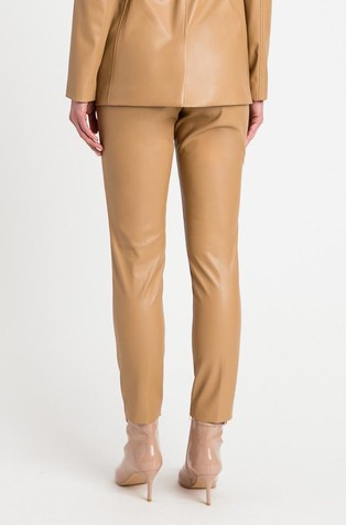 Brown Leather Women's Leather Pant Suits Womens Pants Camel
