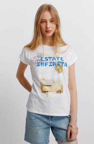 Printed short sleeve T-shirt