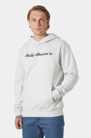 Core logo pulover s kapuco iz bombažne mešanice