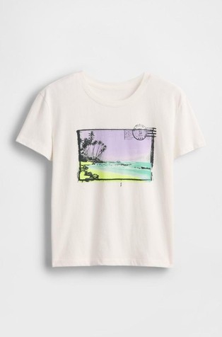 GAP Kids Relaxed Graphic T-Shirt New Off White 2
