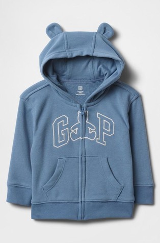 Baby Vintage Soft Bear Logo Zip Hoodie