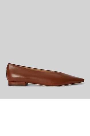 Audri Nappa Leather Ballet Flat