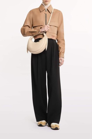 HOGAN Bam Bam Leather Hobo Bag Medium Ivory 7