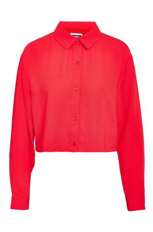 NOISY MAY NMKARO cropped shirt Dark Rose 6