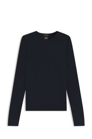 Slim-fit sweater in merino wool