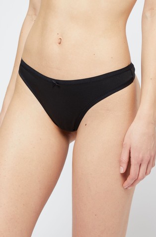 ETAM Jackie paket 3 bombažnih tangic Črna - Black 2