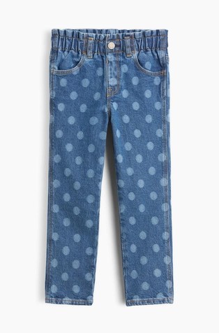 Jeans hlače z vzorcem za malčice