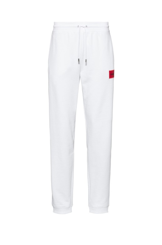 white cotton tracksuit bottoms