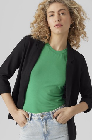 VERO MODA VMJESMILO Blazer in viscose-linen Black 4
