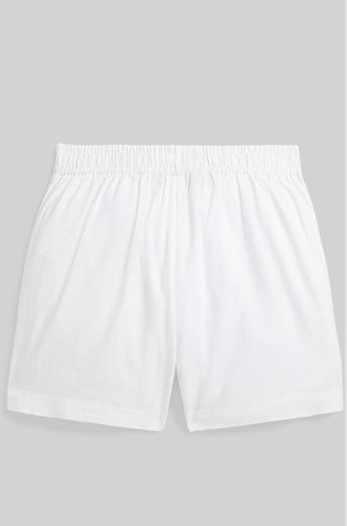 RALPH LAUREN Kratke hlače iz mešanice lana in bombaža Bela - White 2