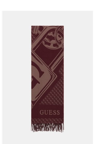Logo print knit scarf