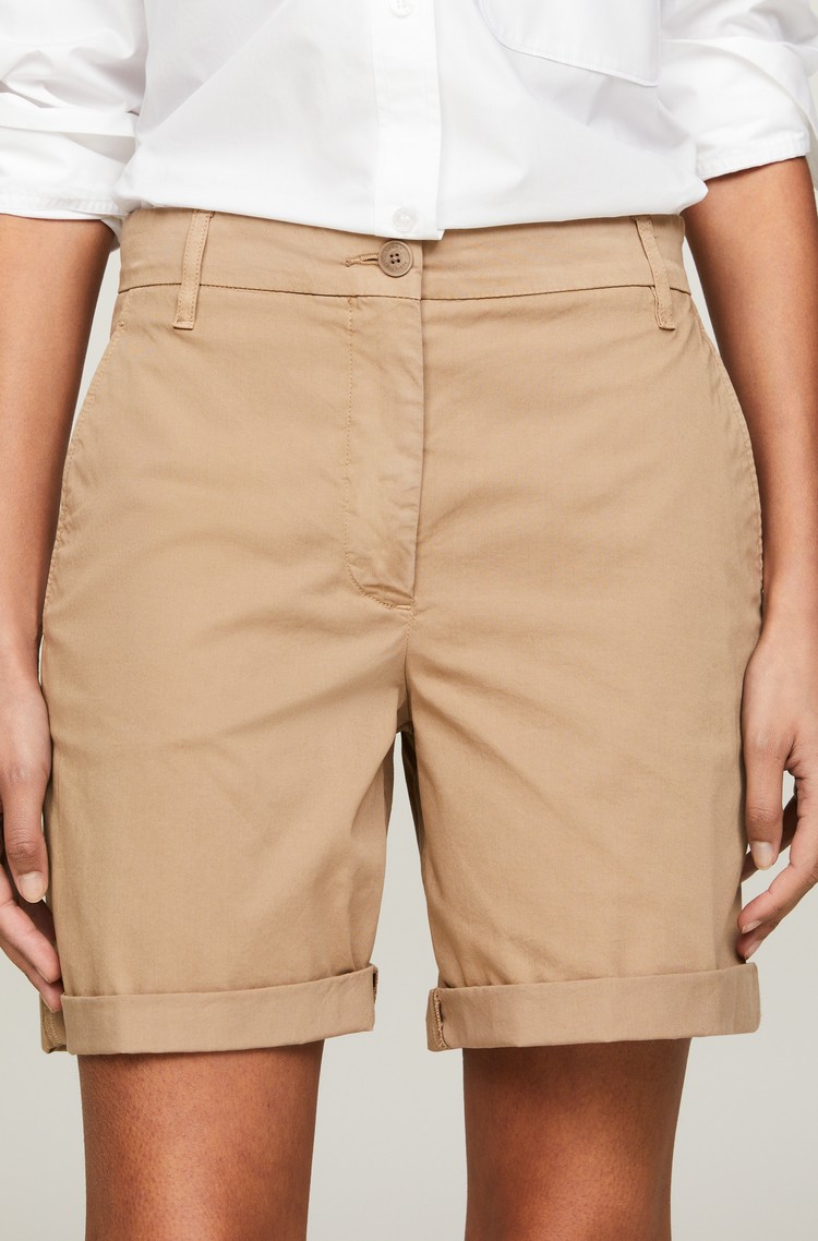 TOMMY HILFIGER Chino kratke hlače iz bombažne mešanice Bež - Beige 