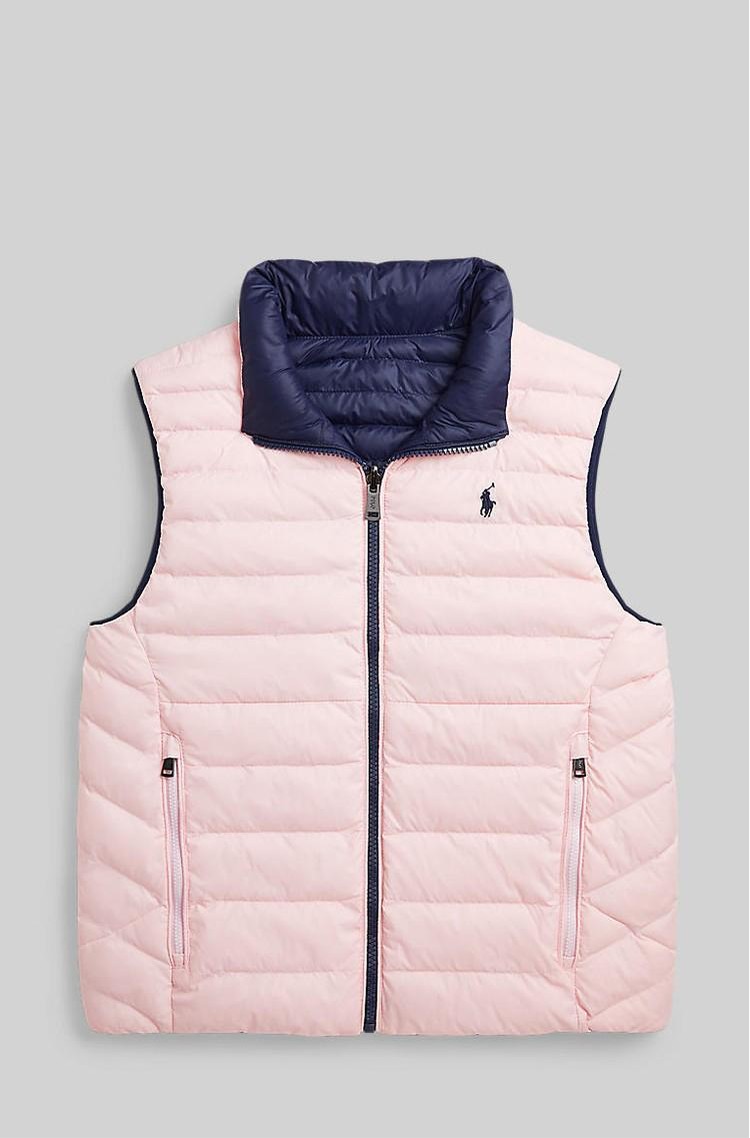 RALPH LAUREN P-layer 2 obojestranski prešit brezrokavnik Večbarvna - Newport Navy/Hint Of Pink 