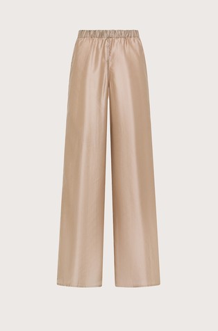 Reversible satin trousers