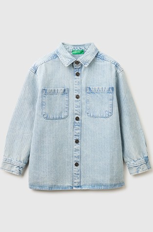 Denim srajca s črtastim vzorcem