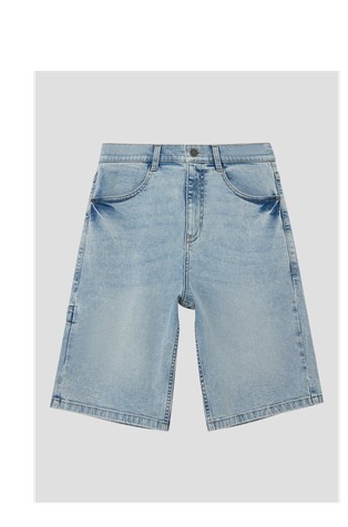 Baggy fit denim shorts
