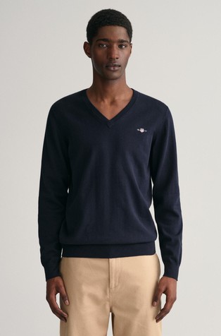 Classic Cotton V-Neck Sweater