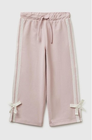 Bombažna trenirka s čipko in pentljama