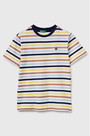 Črtasta majica s kratkimi rokavi