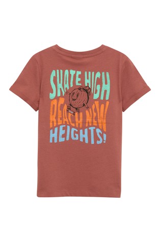 S.OLIVER Cotton T-shirt with a print on the front and back Red 2