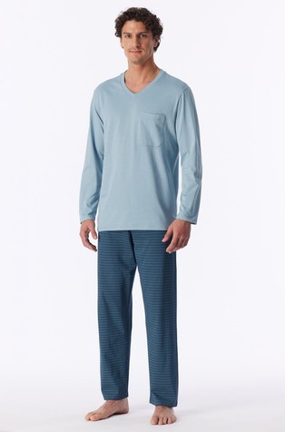 Comfort Essentials - pižama z dolgimi rokavi in V-izrezom