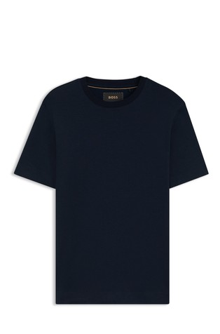 Majica s kratkimi rokavi iz merceriziranega bombaža in svile