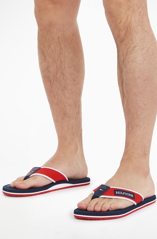 TOMMY HILFIGER Hilfiger Monotype Webbing Strap Flip-Flops | Emporium