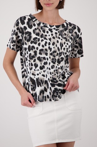 Majica s kratkimi rokavi in leopardjim vzorcem