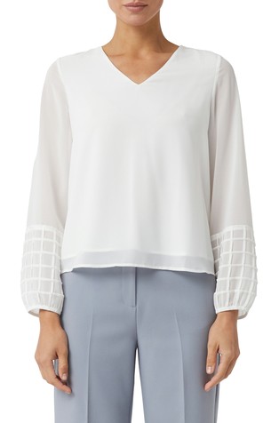 Bluza iz šifona s 3D detajli