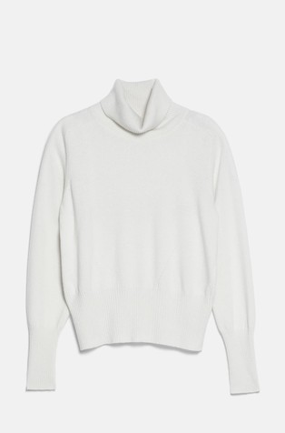Virgin wool and cashmere turtleneck pullover
