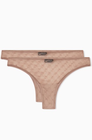 Paket 2 ASV brazilk iz mrežaste tkanine z logo vzorcem