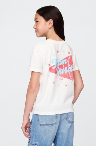 GAP Kids Back Graphic T-Shirt New Off White 3