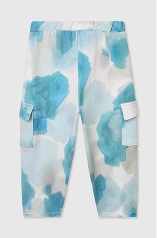 BENETTON Dip-dye cargo sweatpants Blue / White 2