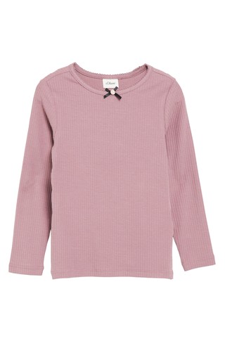 Slim-fit long-sleeve shirt with bow