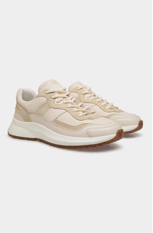 BALLY Usnjene superge Bež - Ivory/Champagne 2