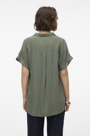 VERO MODA VMBUMPY srajca s kratkimi rokavi Zelena - Green 2