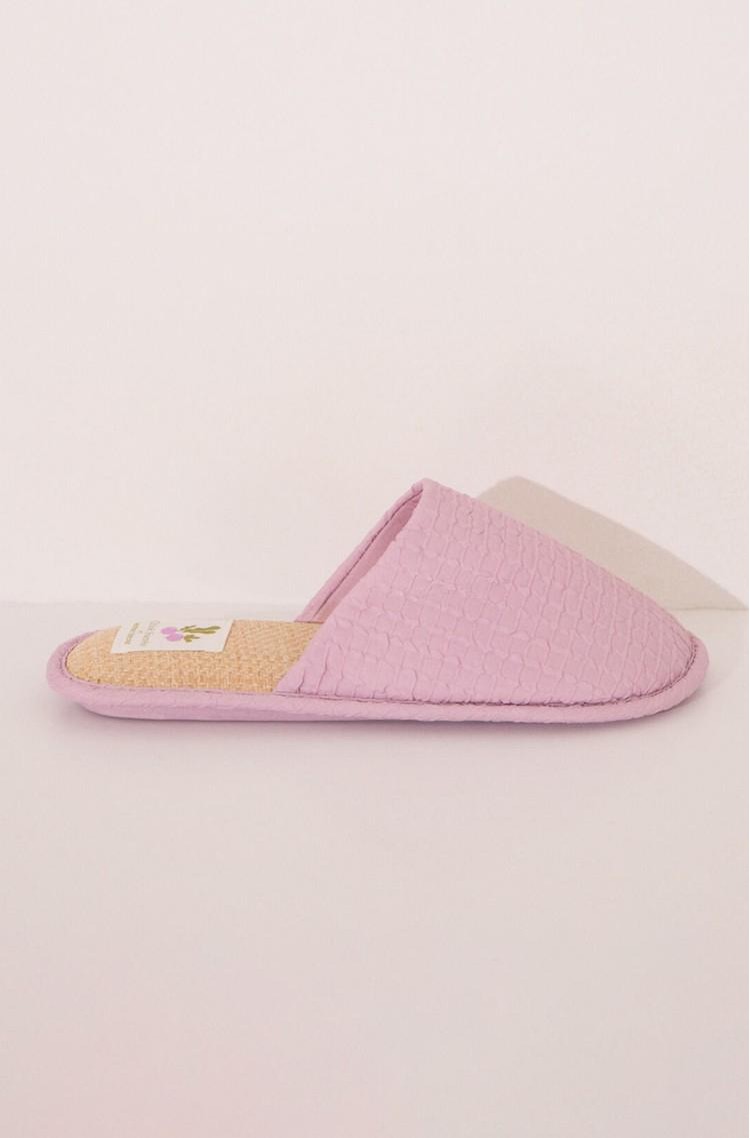 WOMEN'SECRET Slippers with raffia-like insole Pink 