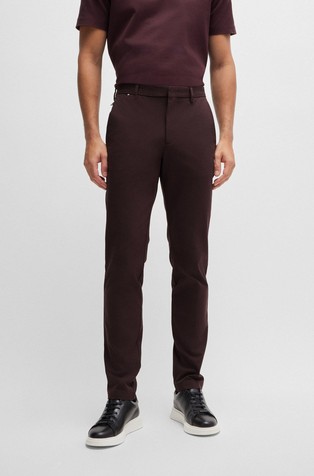 Slim-fit trousers in a cotton blend with stretch