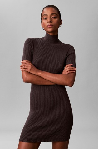 Mini obleka iz mešanice volne