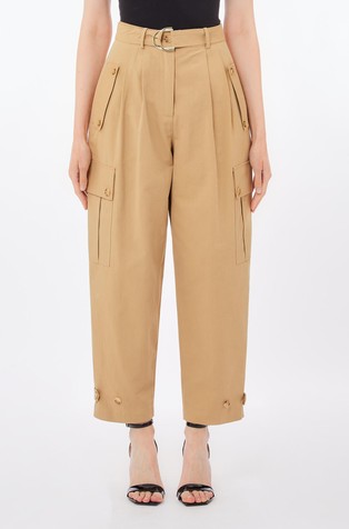 Cropped cargo trousers