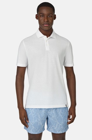 Cotton Crepe Jersey Polo Shirt