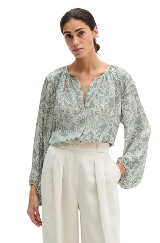 Loose flower print blouse in viscose