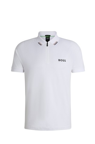 BOSS x Matteo Berrettini polo shirt with popcorn stripe
