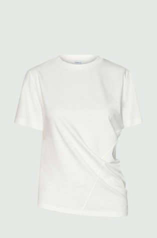 Asymmetric stretch-jersey T-shirt
