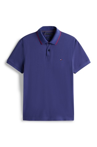 TOMMY HILFIGER Stretch-cotton short-sleeved poloemp Blue 4